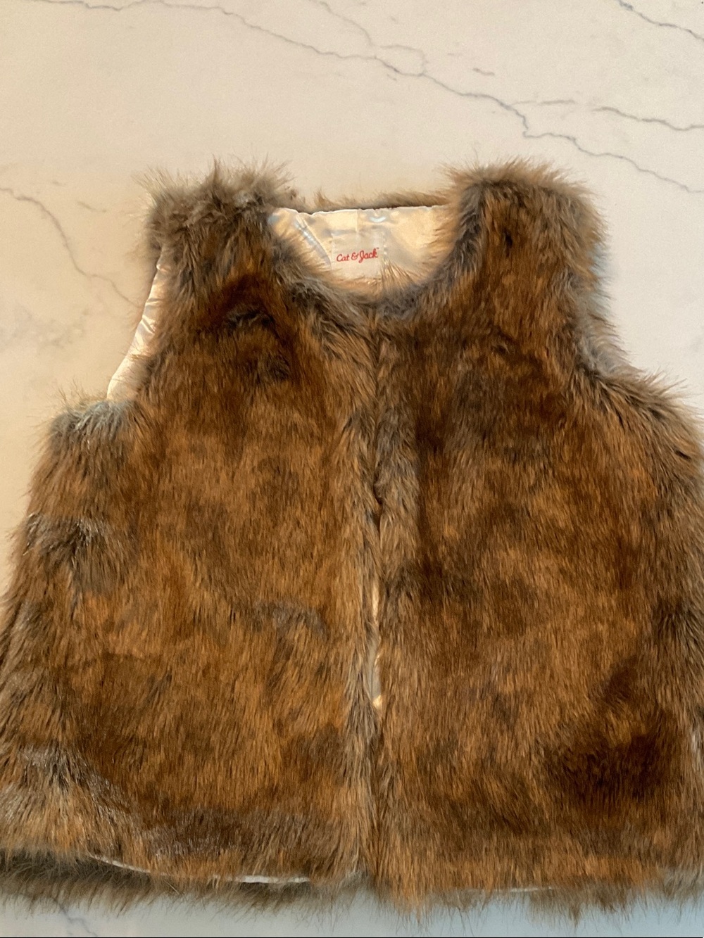 Cat & Jack Faux Fur Vest in Brown